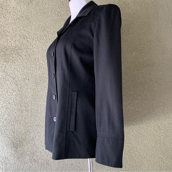 “DKNY” Black Wool Blend Jacket size 6 - Picture 3 of 14